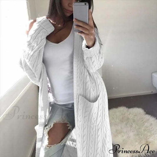 Knit Cozy Cardigan White / S