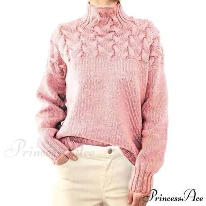 Knit & Crocheted Cozy Rose Jumper swraters-241228