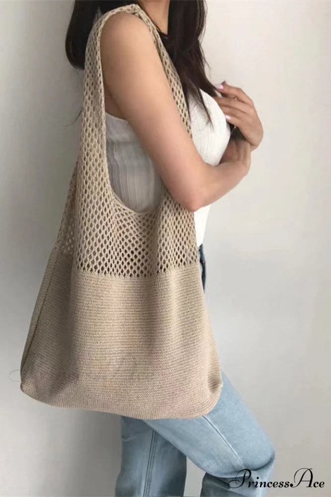 Knit Design Stylish Shoulder Bag