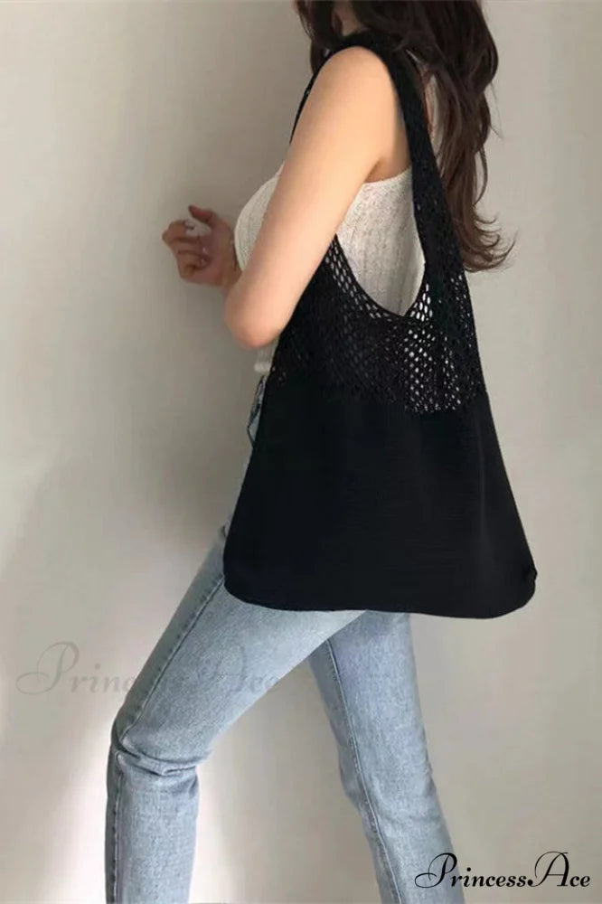 Knit Design Stylish Shoulder Bag