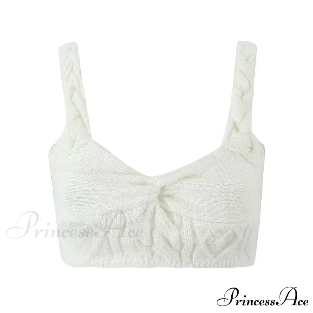 Knit Diamond Pink Cardigan Beige3 / S