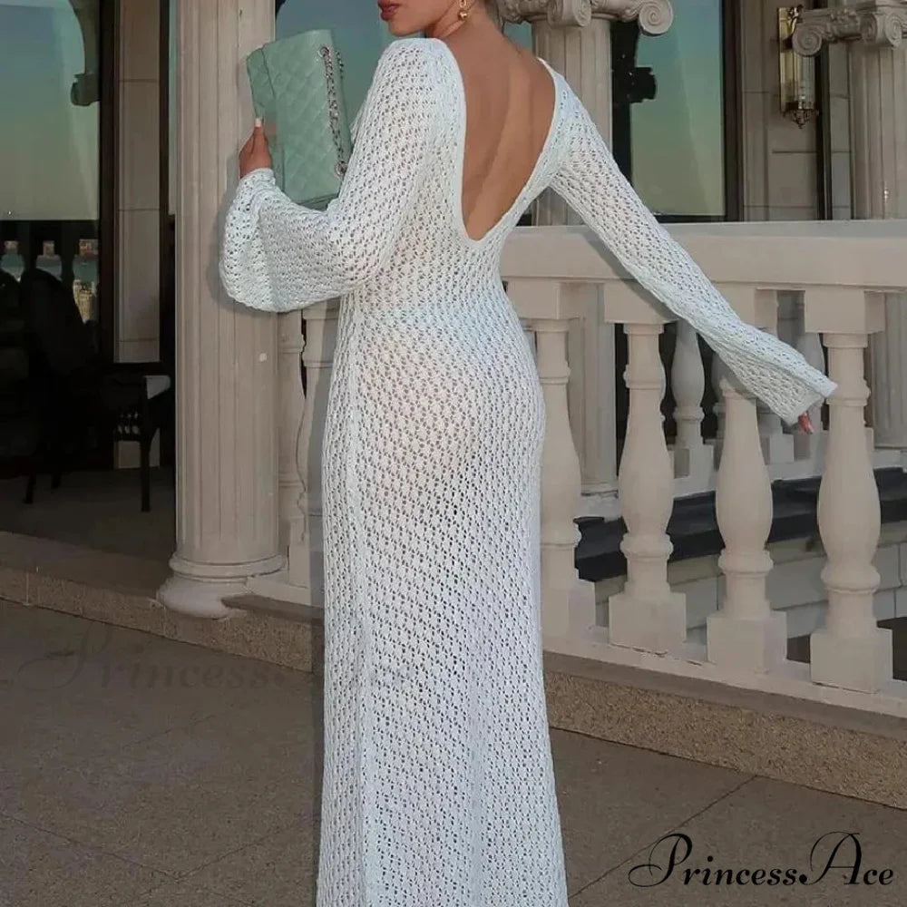 Knit Flare Stylish Long Sleeve Dress