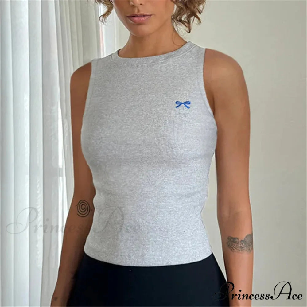 Knit Ribbon Stitch Crop Top white / S croptop-250223