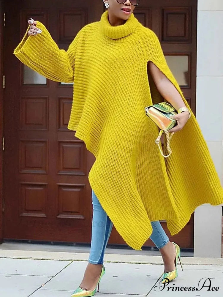 Knit Ruffle Graceful Sleeve Solid Tops