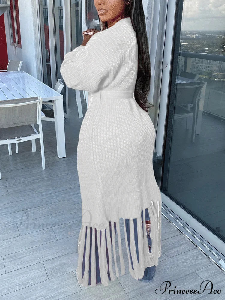 Knit Slit Graceful Turtleneck Sweaters