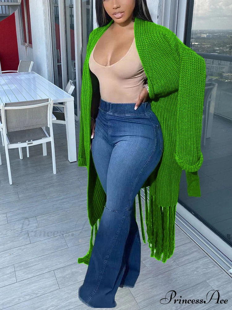 Knit Slit Graceful Turtleneck Sweaters