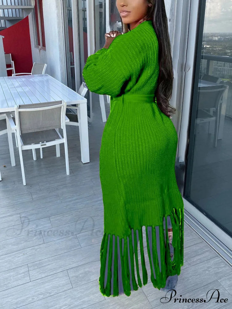 Knit Slit Graceful Turtleneck Sweaters