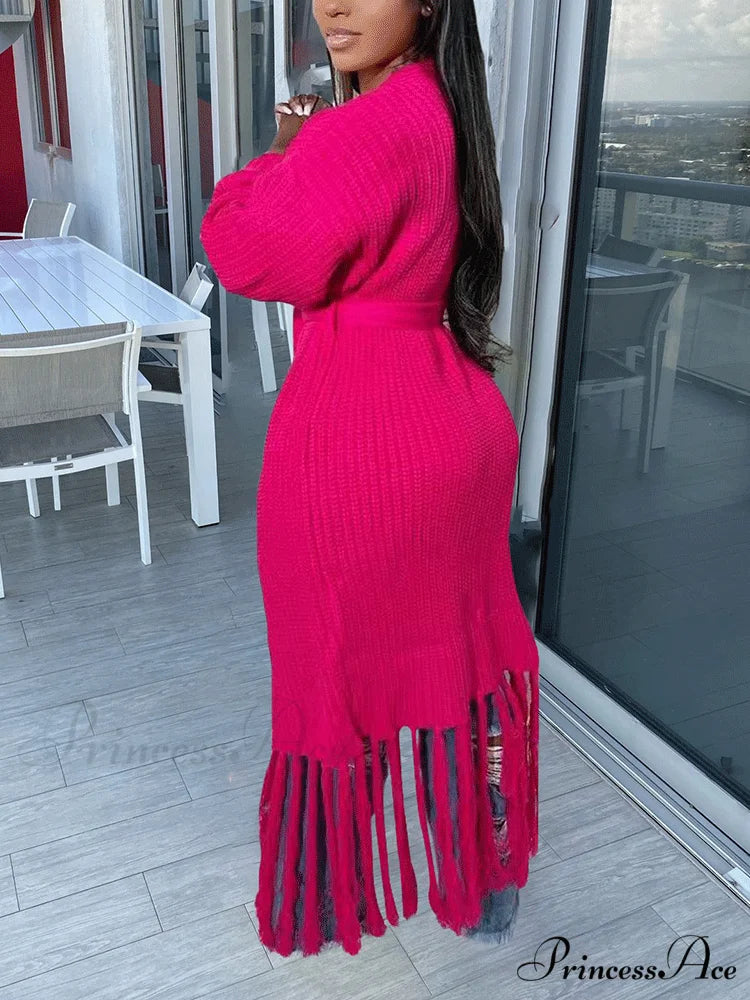 Knit Slit Graceful Turtleneck Sweaters