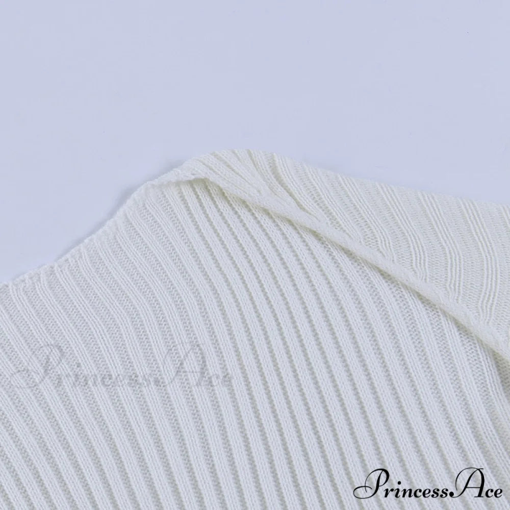 Knit Sweater Stylish Cropped Sleeve