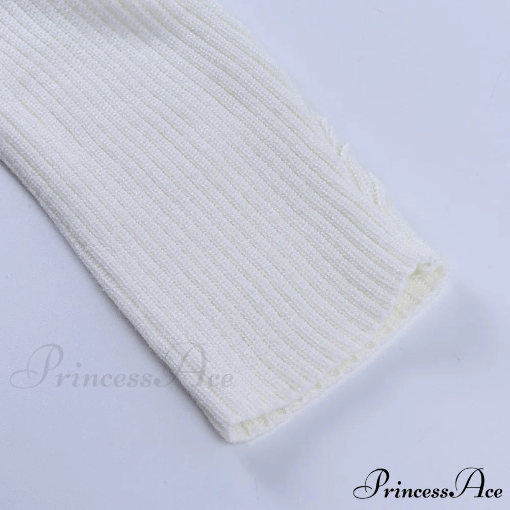 Knit Sweater Stylish Cropped Sleeve