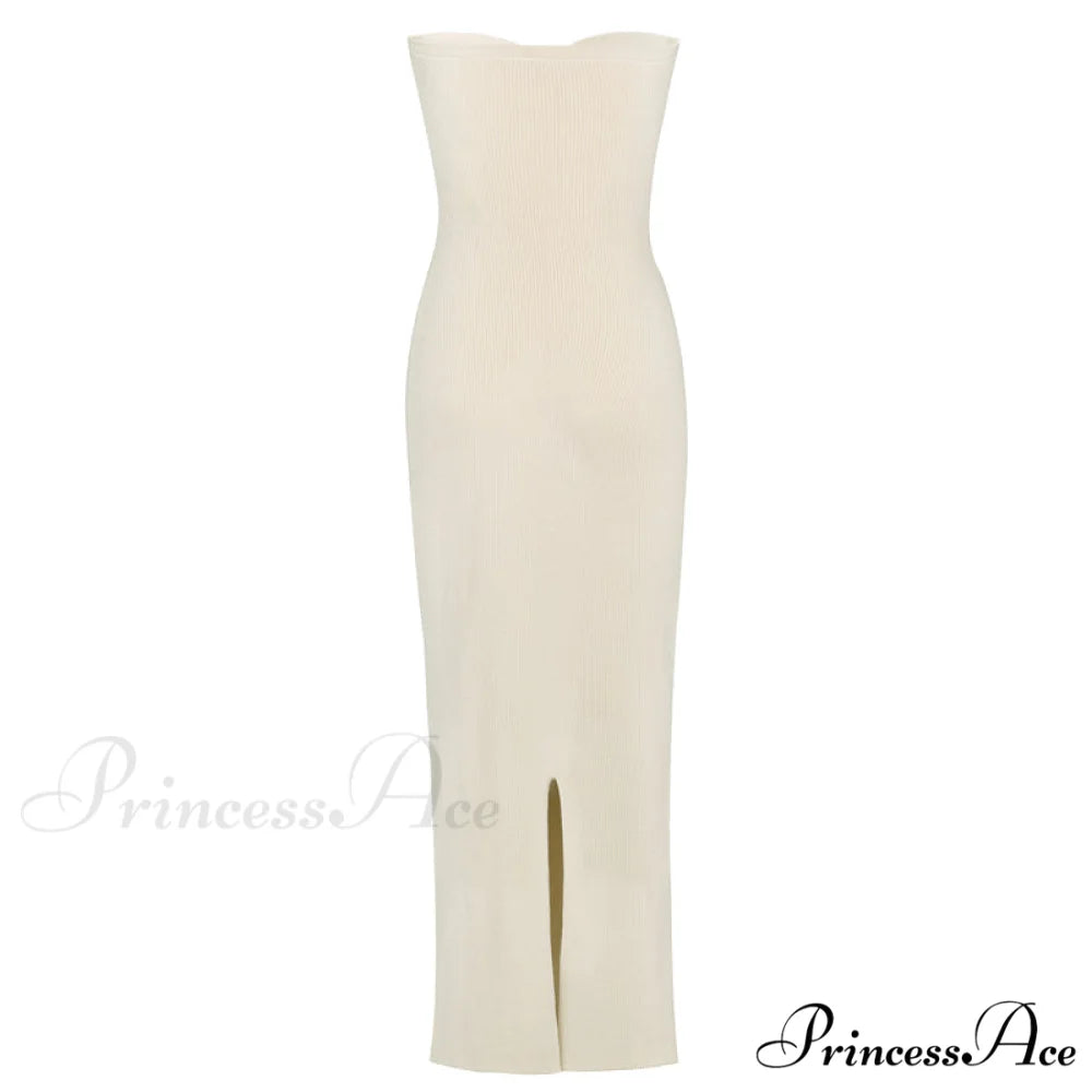 Knit Twisted Stylish Tube Midi Dress