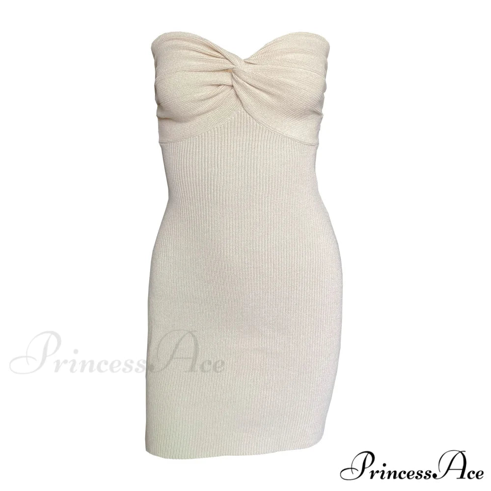 Knit Twisted Stylish Tube Mini Dress