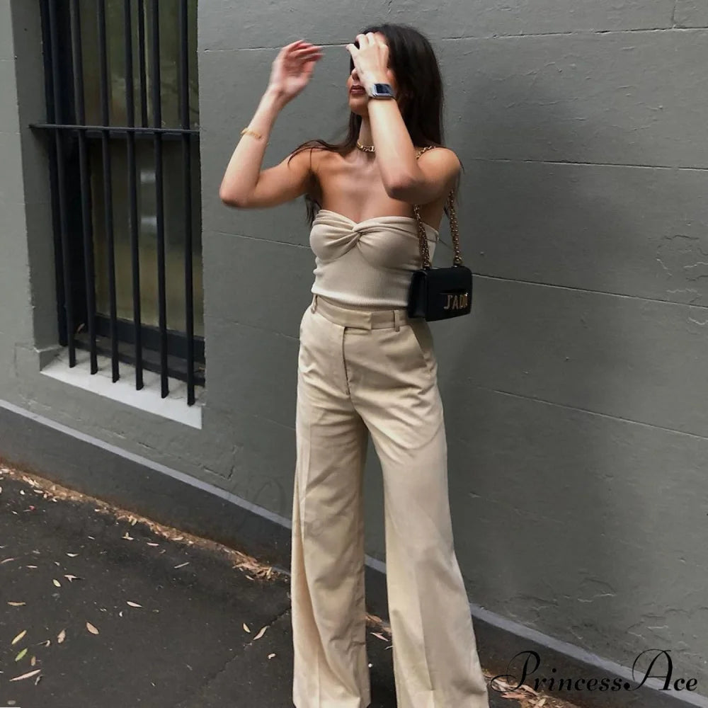 Knit Twisted Stylish Tube Top