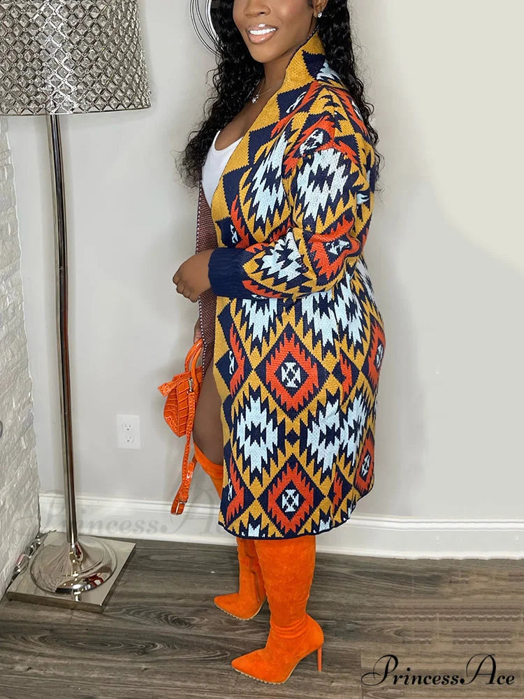 Knitted Button Graceful Tassels Hem Top