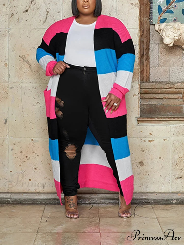 Knitted Charming Cardigan Rose / XL