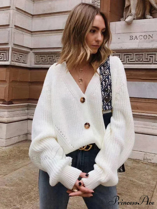 Knitted Fashion Autumn Long Sleeve Loose Cardigans