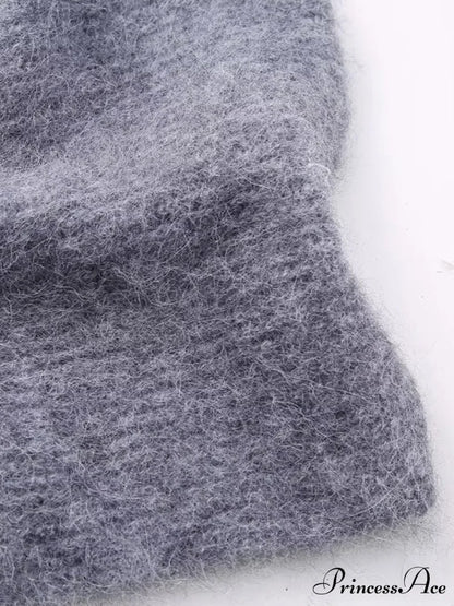 Knitted for Sweater Asymmetrical Arm Long Top Women