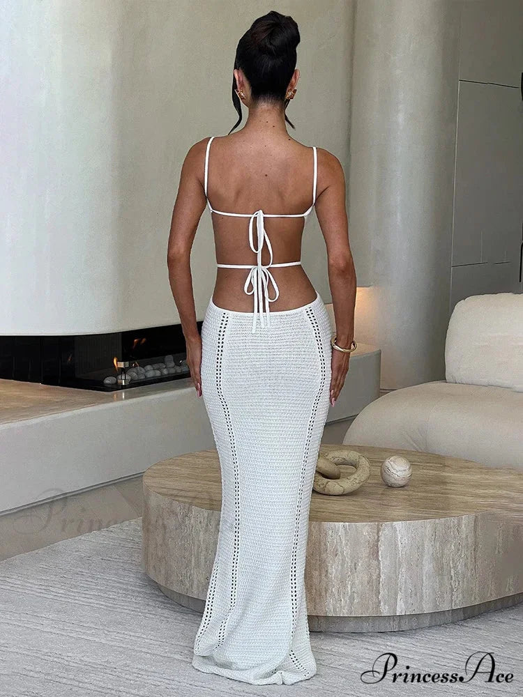 Knitted Sophisticated Long Vacation Dress vacationdress-250223