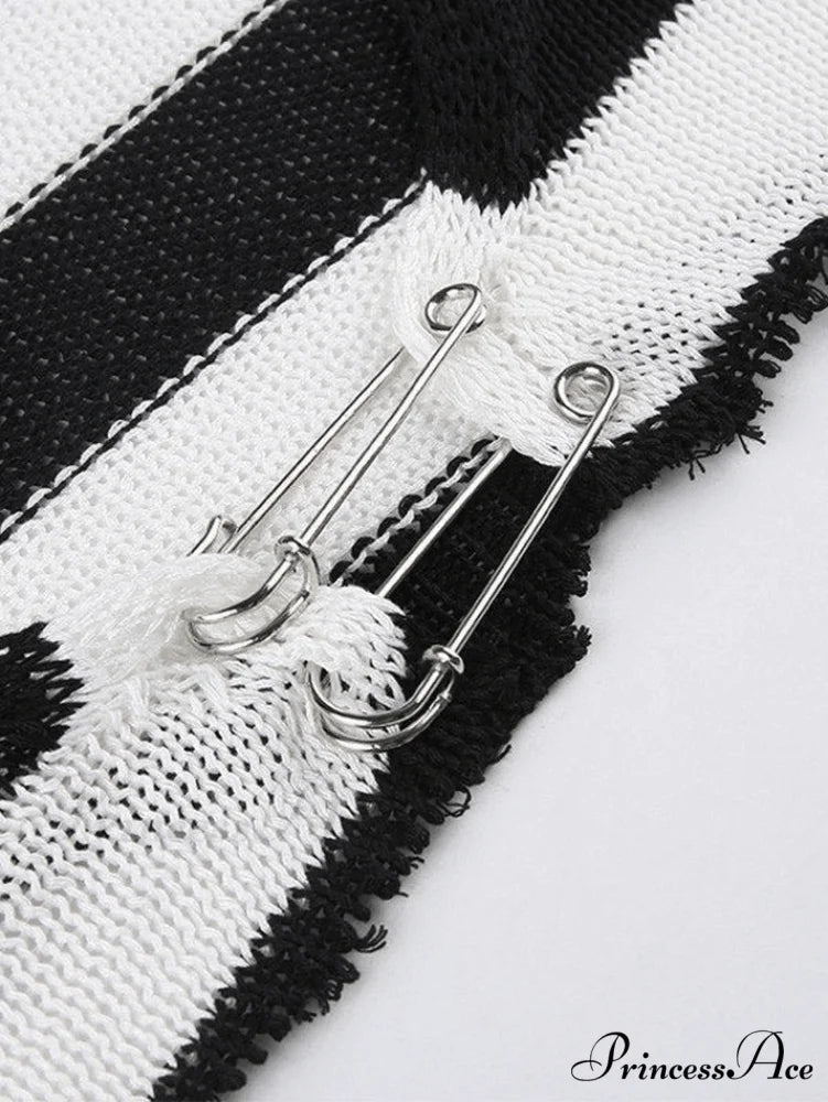 Knitted Strapless Graceful Cutout Mini Dress