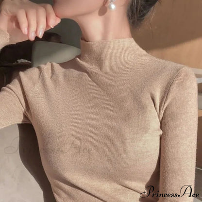 Knitted Turtleneck Pullovers Top