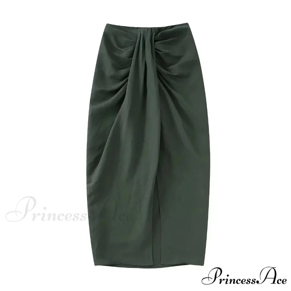 Knotted Shirt Top Maxi Dress Skirts / XS