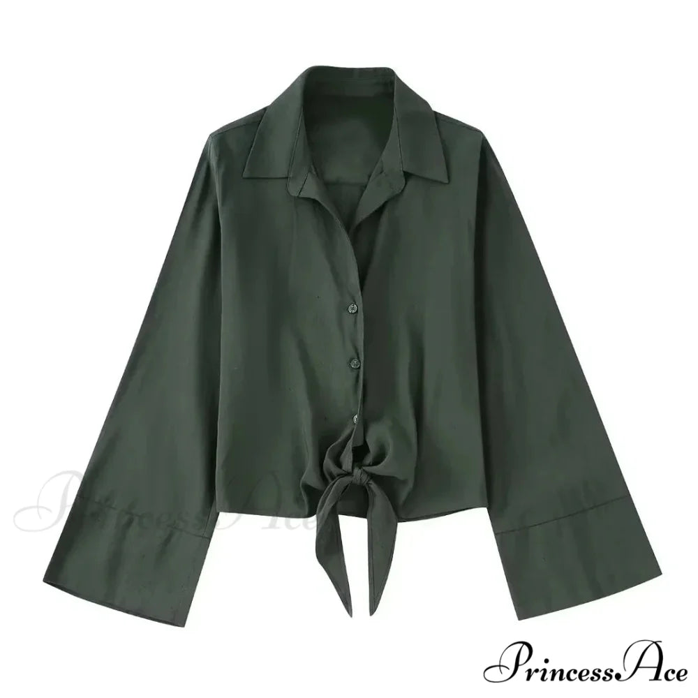 Knotted Shirt Top Maxi Dress Tops / XS