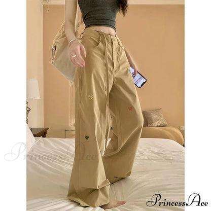 Korean Butterfly Stitched Trousers pants-241228