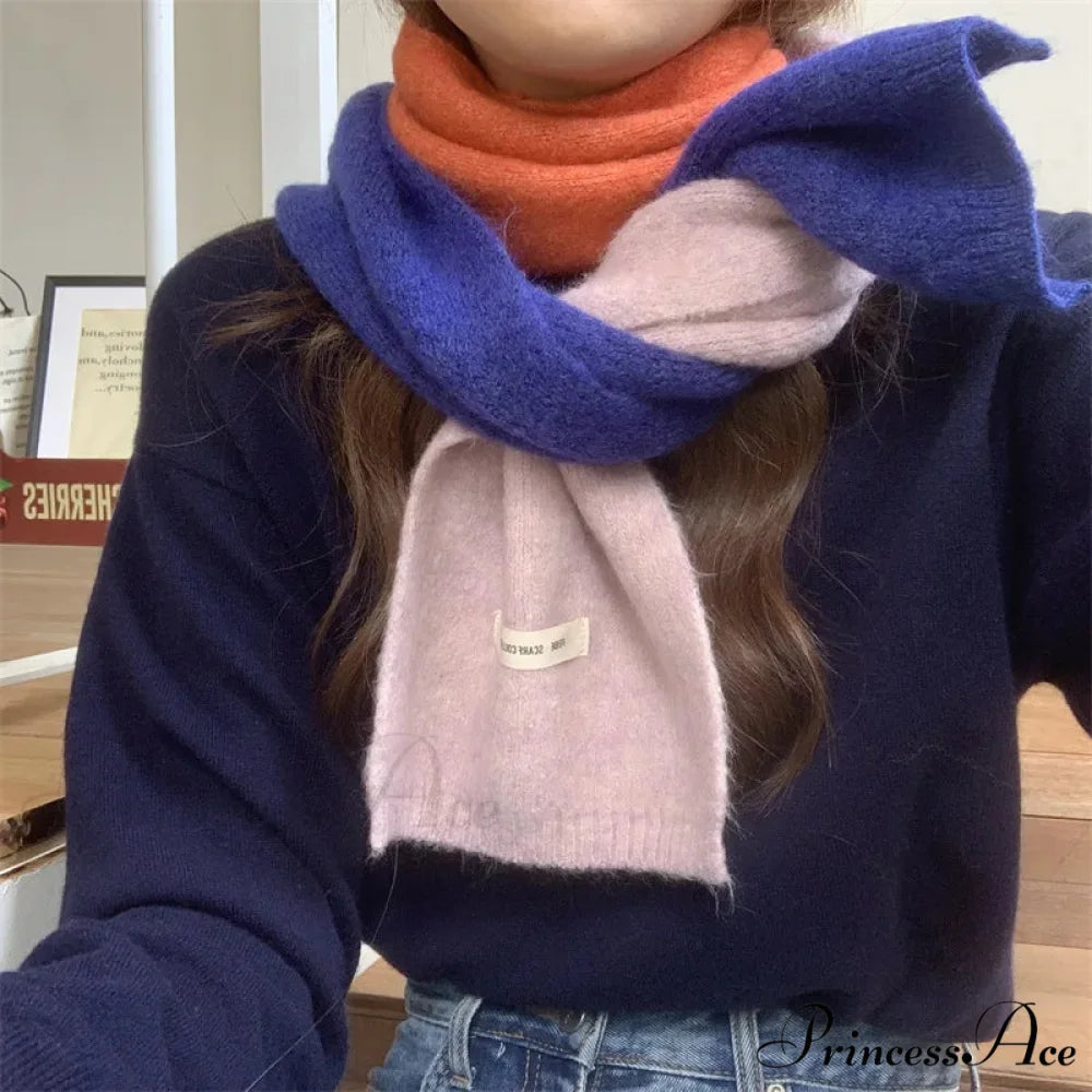Korean Fashion Winter Wool Striped Scarf scarf-241228