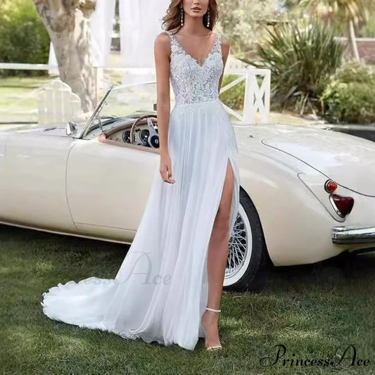 Korean Mermaid Bridal Wedding Gown lvory white / 2 weddingdress-250223