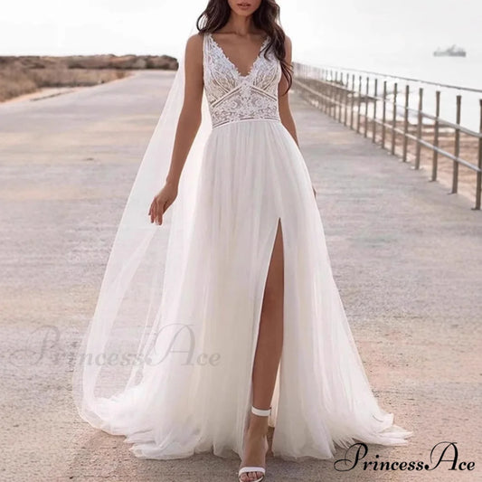 Korean Mermaid Bridal Wedding Gown white / 2 weddingdress-250223