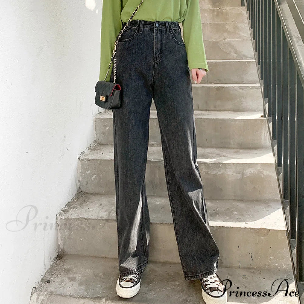 Korean Style Denim Boot Jeans Gray / S