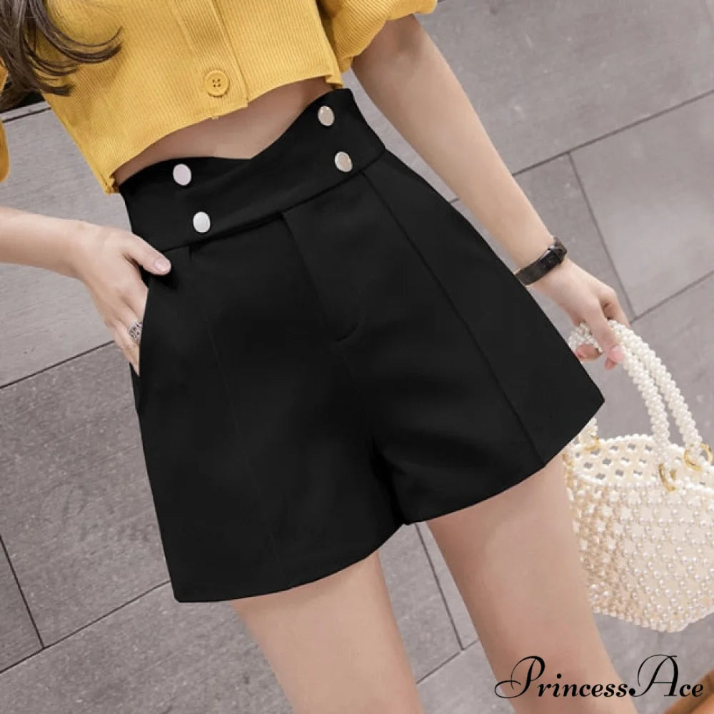 Korean Style High Waist Shorts black / S