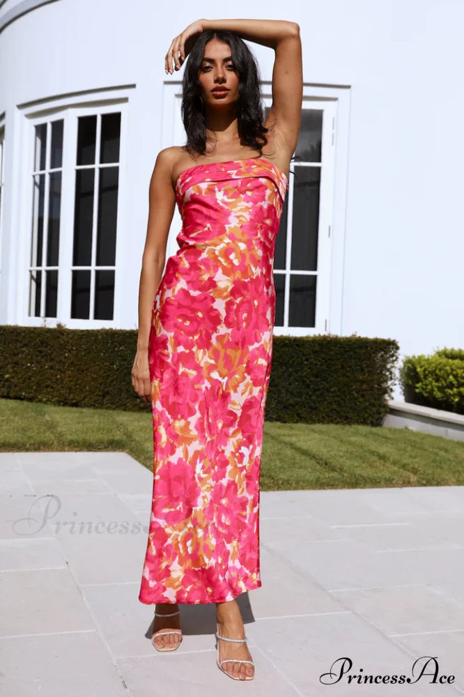 Kyra Satin Stylish Midi Dress