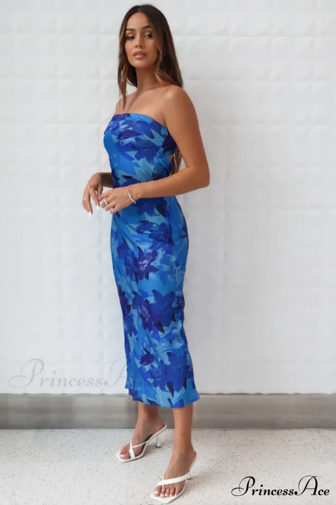 Kyra Satin Stylish Midi Dress