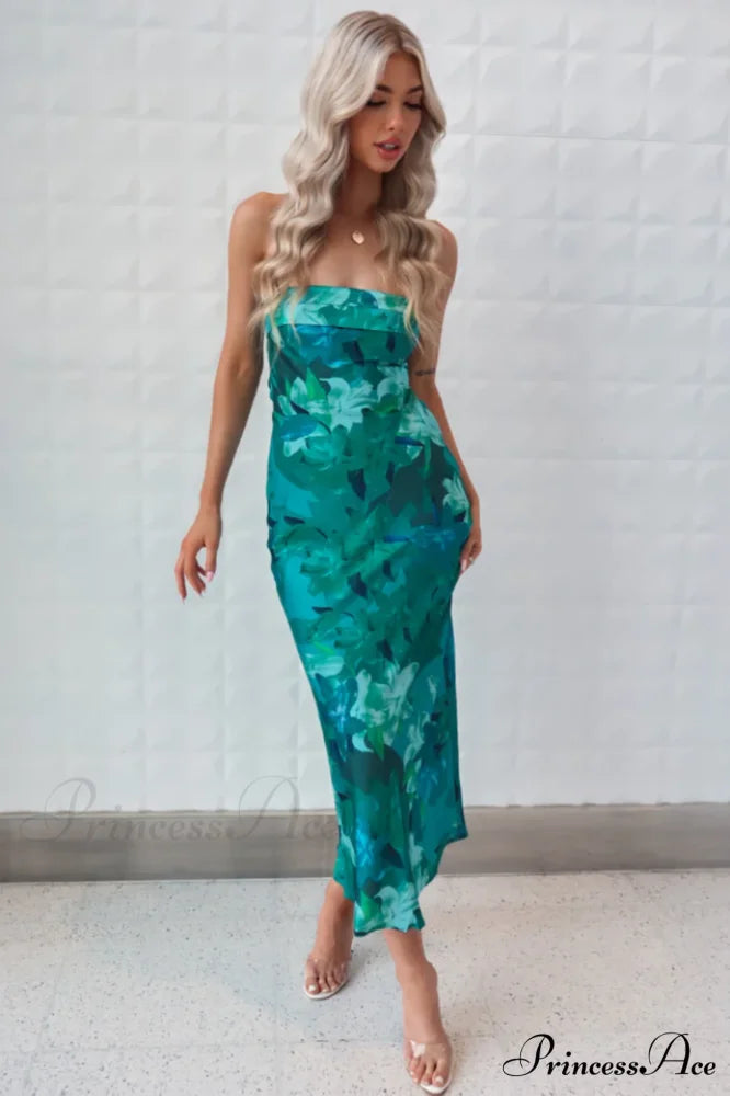 Kyra Satin Stylish Midi Dress