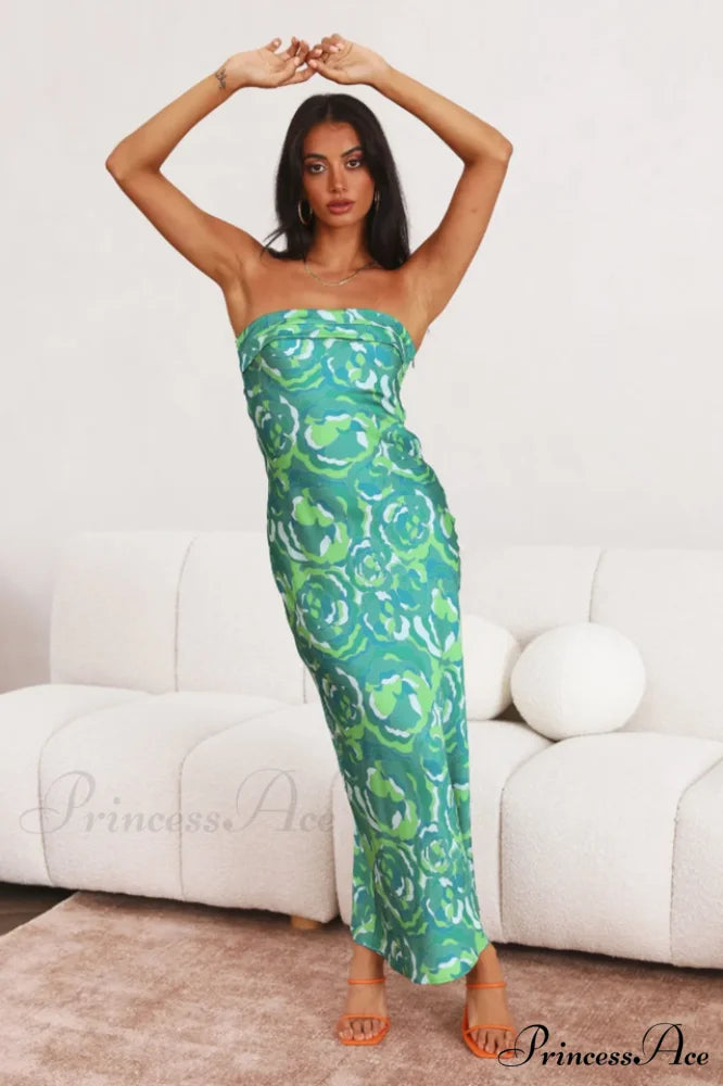 Kyra Satin Stylish Midi Dress