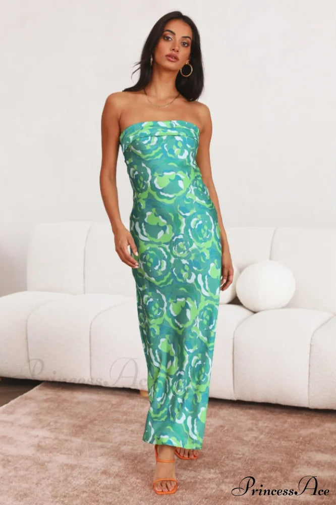 Kyra Satin Stylish Midi Dress S / 2#