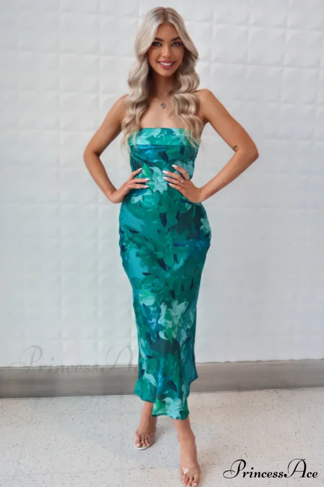 Kyra Satin Stylish Midi Dress S / 3#