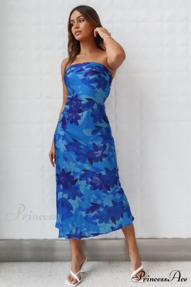 Kyra Satin Stylish Midi Dress S / 4#