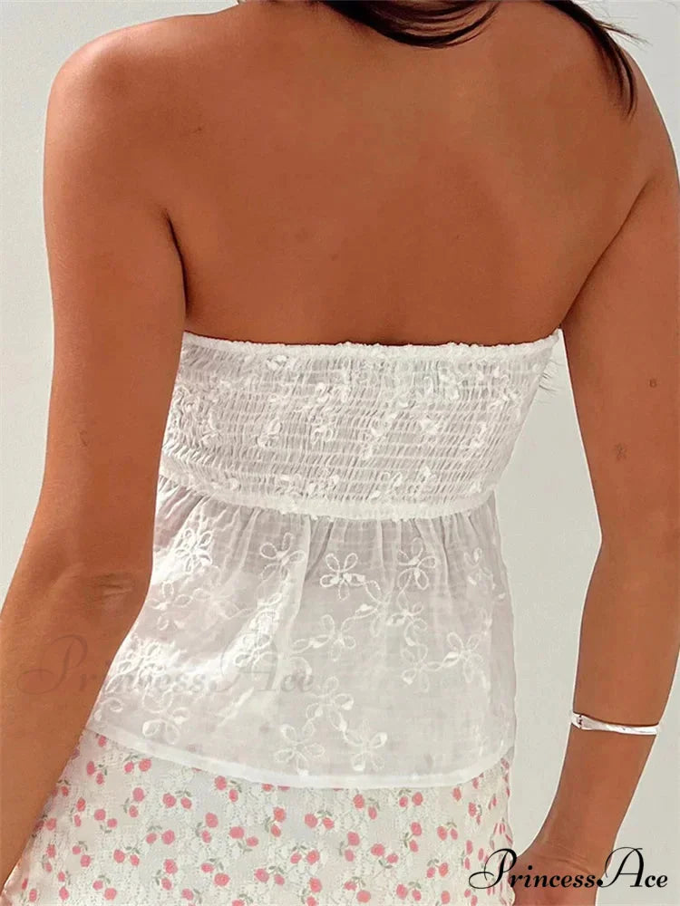 Lace Blossom Patchwork Enchanting Crop Top croptop-250126