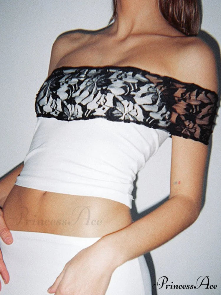 Lace Corset Graceful White Tops