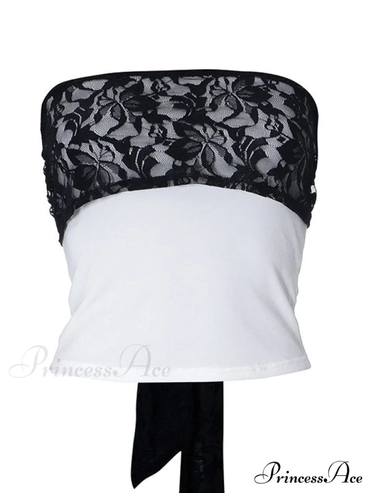 Lace Corset Graceful White Tops