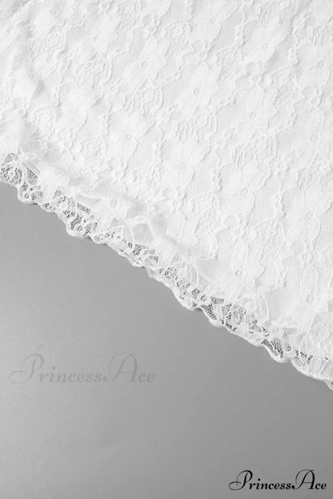 Lace Crew Neck Mini Dress