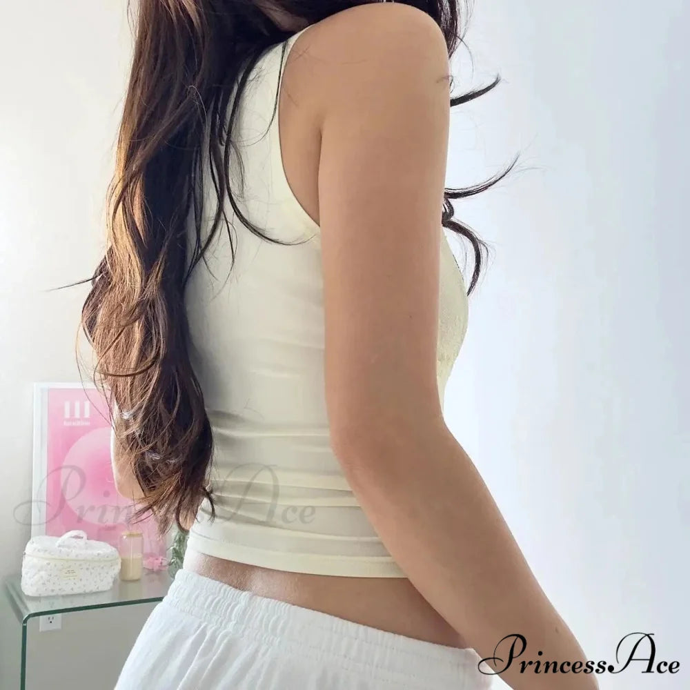 Lace Deep Neck Ribbon Crop Top croptop-250223