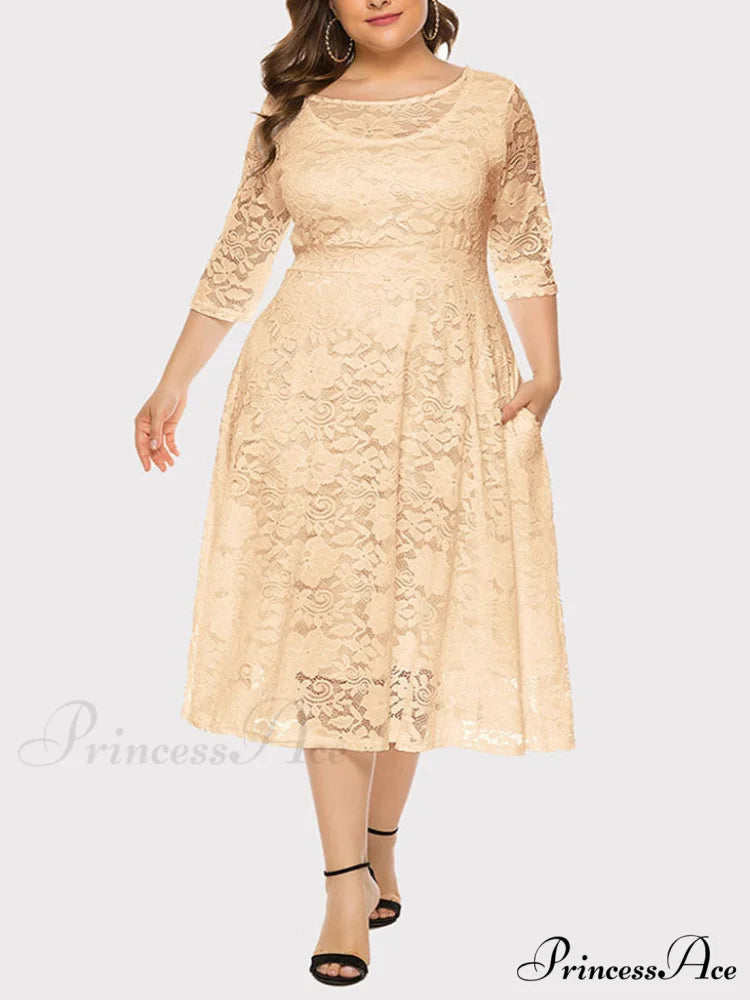 Lace Detail Graceful Bandeau Top Apricot / XL