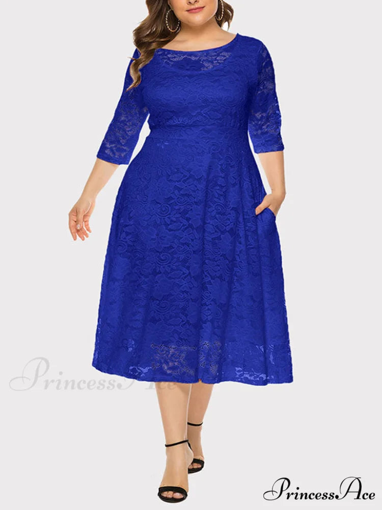 Lace Detail Graceful Bandeau Top Blue / XL