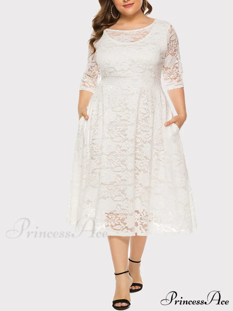 Lace Detail Graceful Bandeau Top White / XL
