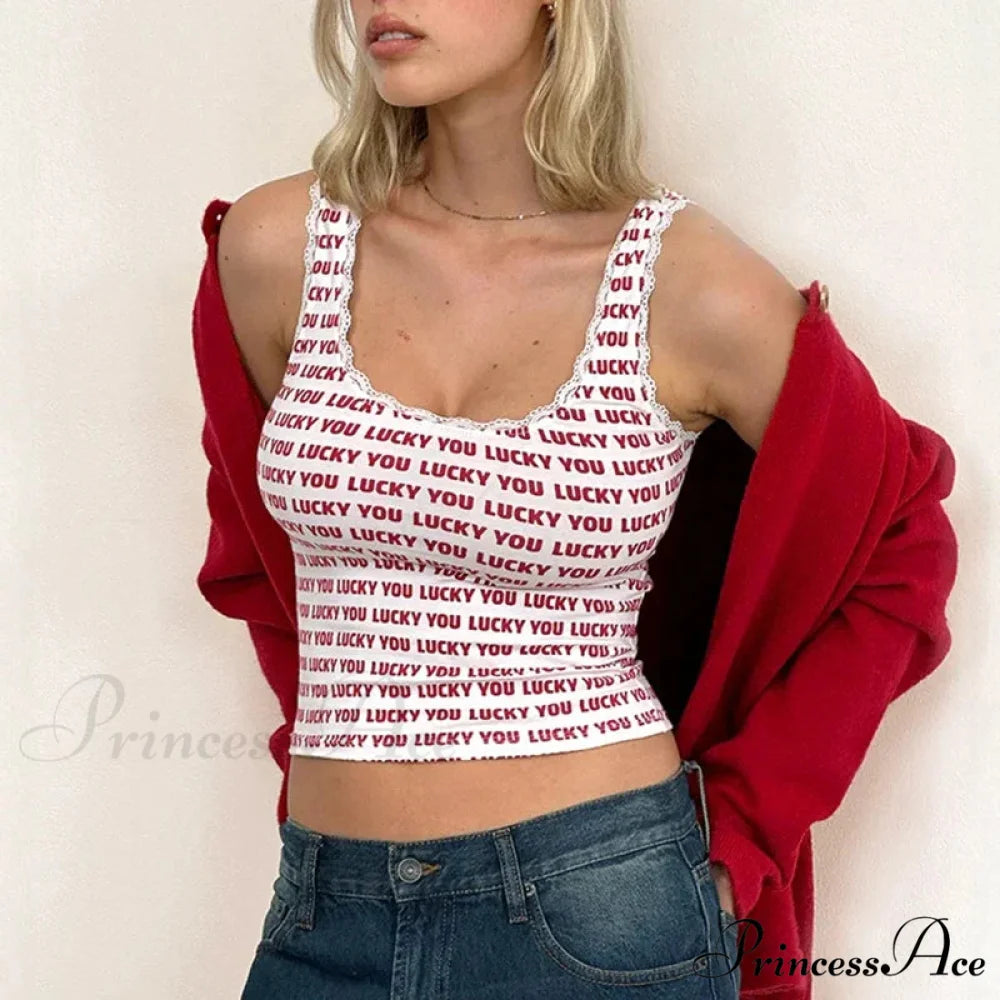 Lace Edging Trim Tight Fit Millennium Summer Flower Sleeveless Informal Fundamental Crop Top Black / S croptop-250126