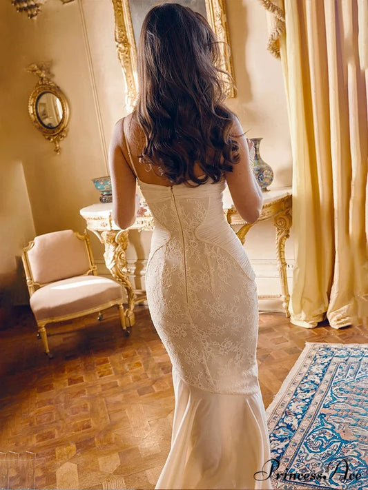 Lace Folded Sleek Bodycon Mermaid Holiday Dress vacationdress-250223