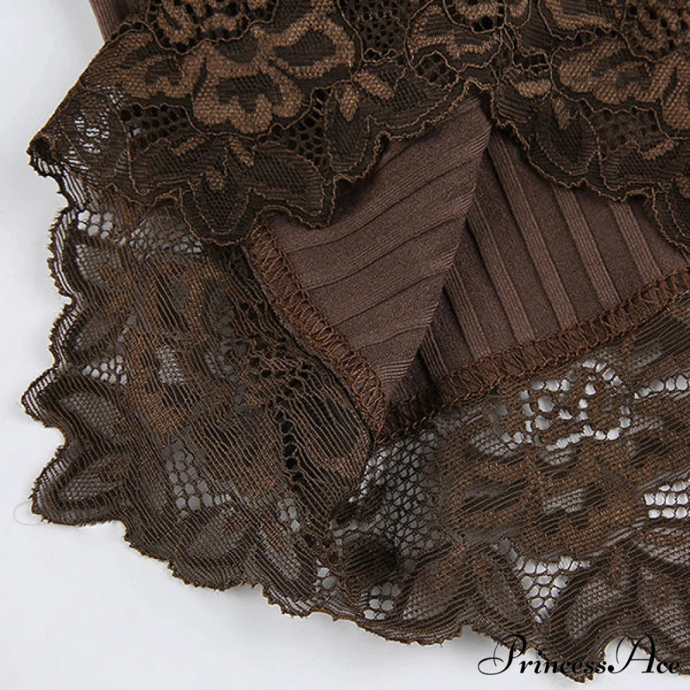 Lace Paneled Puff Trendy Sleeve Velvet Mini Dress